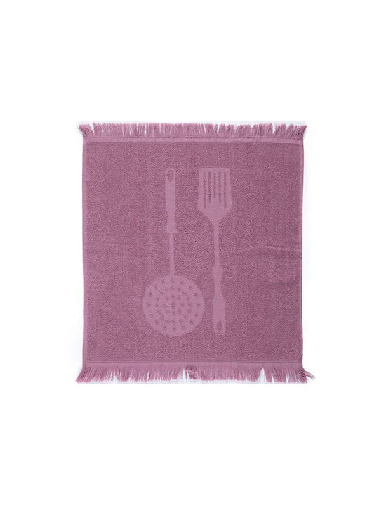 Nef-Nef Homeware Ladles Ποτηρόπανο από 100% Βαμβάκι σε Μωβ Χρώμα 50x50cm Nef-Nef Homeware Ladles Ποτηρόπανο από 100% Βαμβάκι σε Μωβ Χρώμα 50x50cm