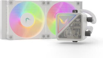 Valkyrie V240 Lite AIO CPU Liquid Cooling with 2 120mm Fans and ARGB Lighting White
