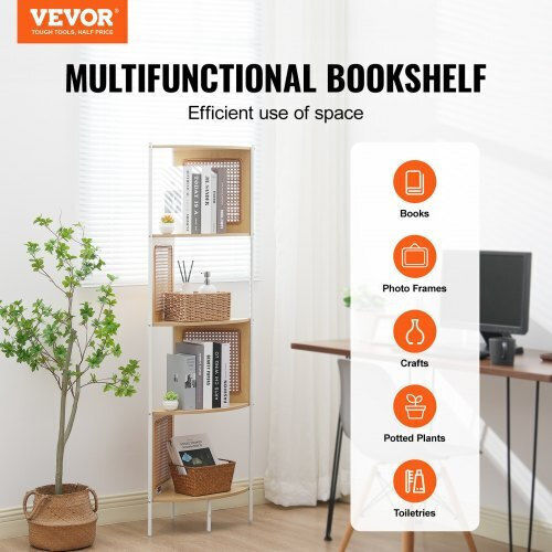 Bibliotecă Colț Bej 35.5x35.5x156.5cm