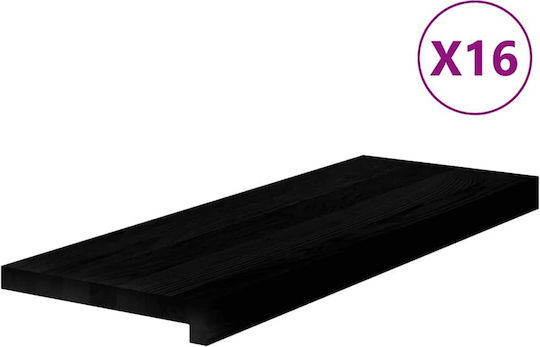 Vidaxl Πέλματα Σκάλας 16 Τμχ Σκούρο Καφέ 70x25x2 Cm Ξύλο Μασίφ Δρυς Καφέ