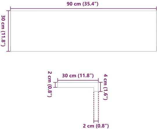 Vidaxl Πέλματα Σκάλας 16 Τμχ Σκούρο Καφέ 90x30x2 Cm Στερεό Ξύλο Δρυός Καφέ