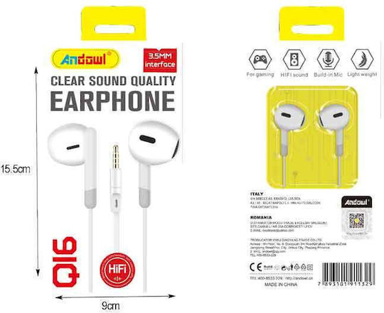 Andowl Q16 In-ear Handsfree Ακουστικά με Βύσμα 3.5mm