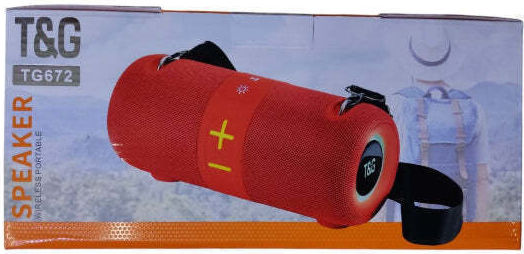 T&G TG672 - 260875 Bluetooth Колонка 24W с Радио и Време на Работа до 3 Часа Червена