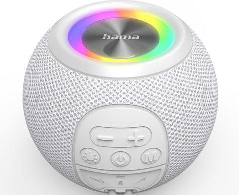 HAMA Ball Bluetooth високоговорител 5W с радио и живот на батерията до 10 часа Бял