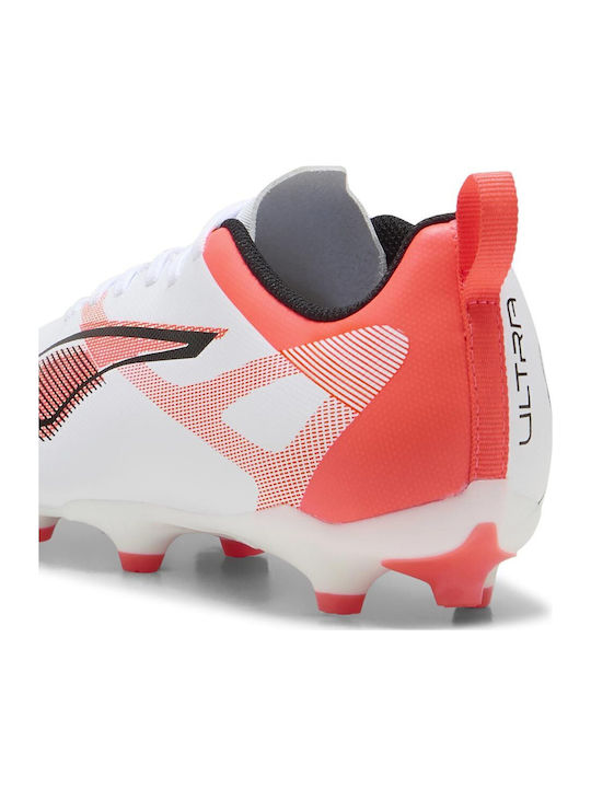 Ultra 5 Play Fg Ag Jr Kids Molded Soccer Shoes White