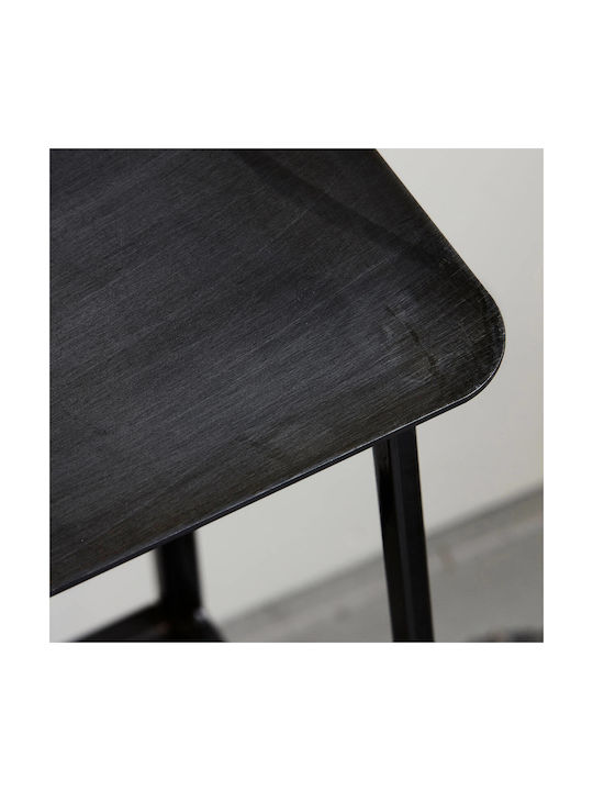 Stool Bar Metallic Rag Dark Iron 36x26x75cm