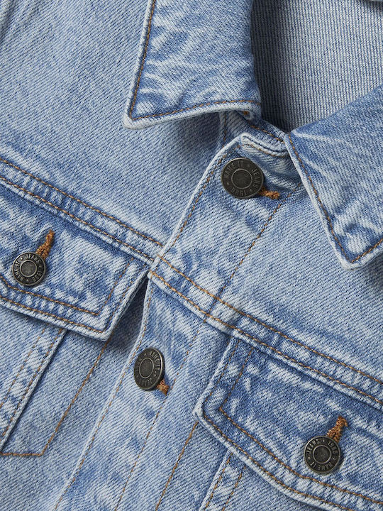 Geacă Denim Pentru Copii Albastru Deschis