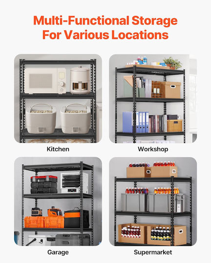 Vevor Dexion Shelf 101.6x50.8x152.4cm with 4 Shelves Total Load Capacity 1088kg