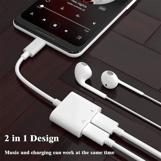 Leewello Converter USB-C male to USB-C / 3.5mm male White 1pcs YPX-037