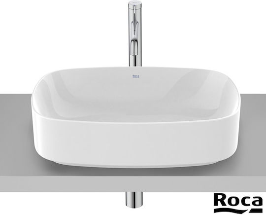 Roca Aufgesetztes Waschbecken Porzellan 50x37x11cm White