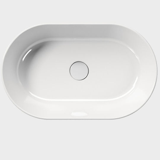 GSI Kube-x Επικαθήμενος Νιπτήρας Πορσελάνης 60x37x11cm White