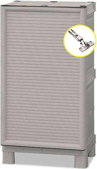 Single-leaf Outdoor Storage Cabinet Made of Polypropylene with 1 Shelf Suitable for Small Spaces 50x39x92 cm