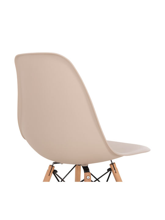 Twist Kitchen Polypropylene Chair Cappuccino 46x50x82cm 4pcs