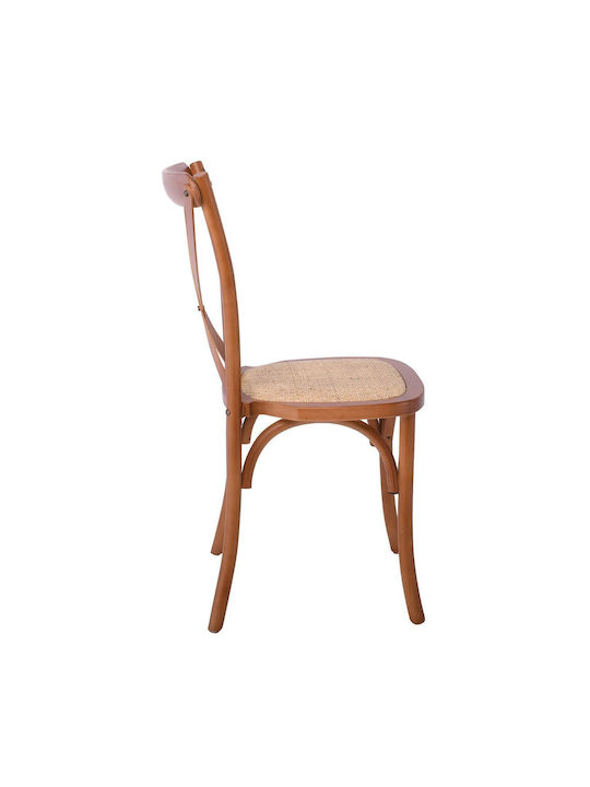 Destiny Cafe Wooden Chair Brown 50x52x89cm