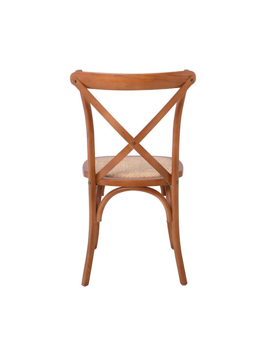 Destiny Cafe Wooden Chair Brown 50x52x89cm