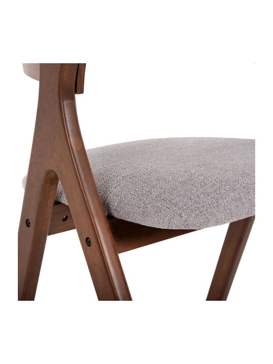 Nekker Dining Room Wooden Armchair Walnut-beige 56x55x78cm