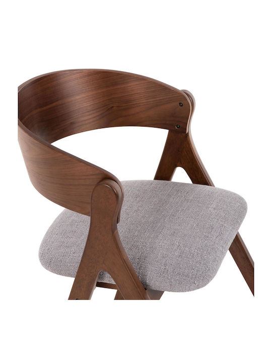Nekker Dining Room Wooden Armchair Walnut-beige 56x55x78cm