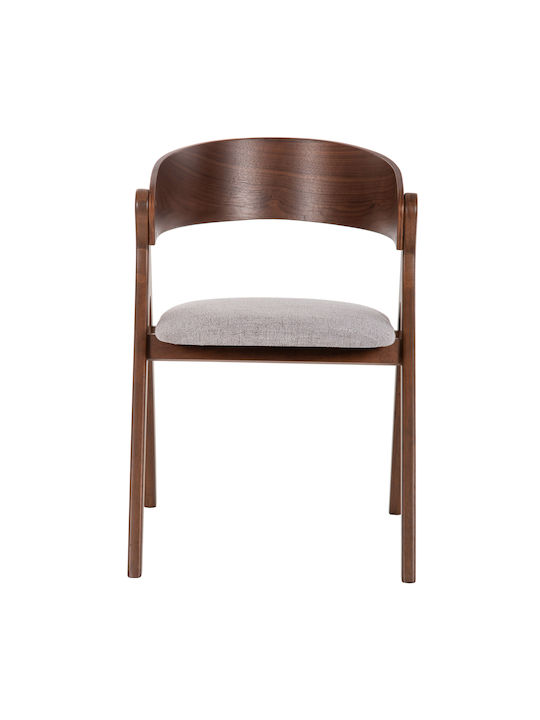 Nekker Stühle Speisesaal Walnut / Grey 1Stück 56x55x78cm