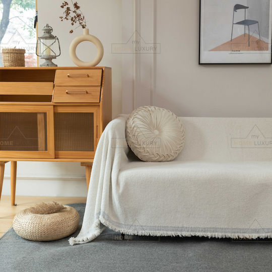 My Home Luxury Cavo Ριχτάρι Πολυθρόνας Ζακάρ 180x180εκ. Εκρού