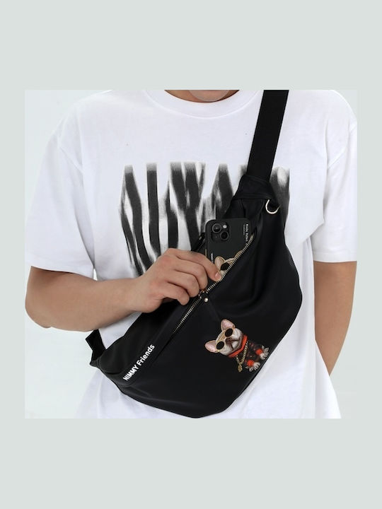 Glasses Cool Cat Belt Bag Gray
