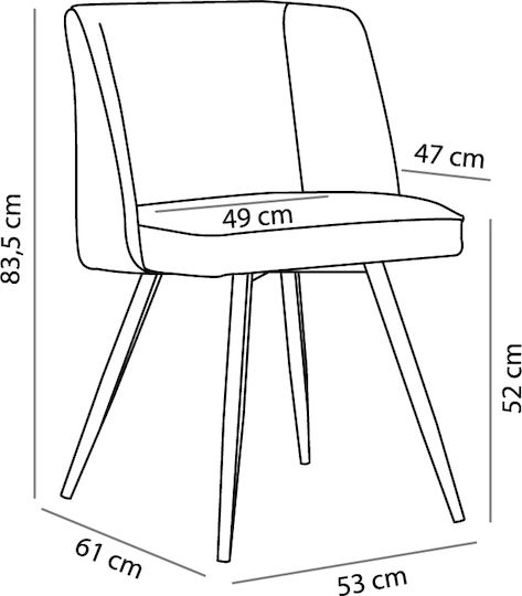 Zola Столички Трапезария Ekai Mix 1бр 53x61x83.5бр