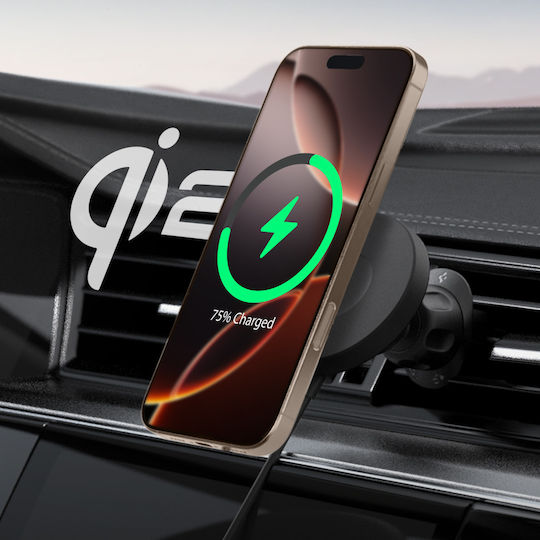 Spigen SGP OneTap Pro 4 Qi2 Car Mobile Mount with Magnet and Wireless Charging MagSafe Black