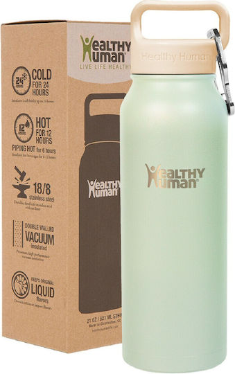 Healthy Human Stein Bottle Thermos Stainless Steel BPA Free 621ml Peppermint