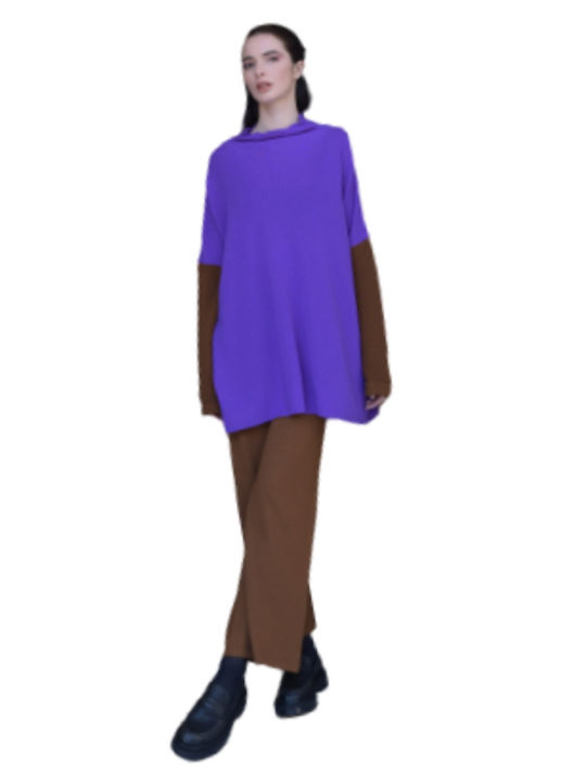 Damen Langarm Pullover Lila