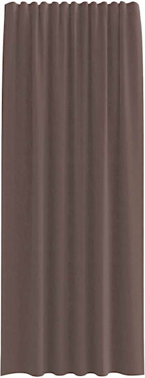 vidaXL Set of Curtains with Tab Top Voile Brown 140x245cm