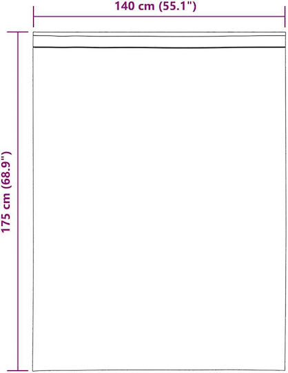 vidaXL Set of Window Curtains with Pencil Pleat Black Voile 140x175cm