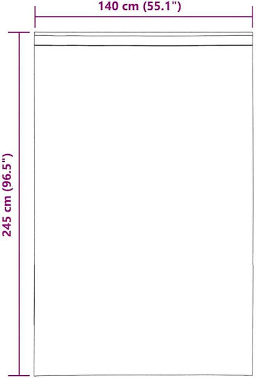vidaXL Set of Curtains with Tab Top Voile Brown 140x245cm