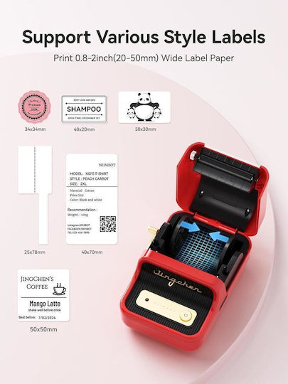 Niimbot B21s Electronic Handheld Label Maker in Red Color