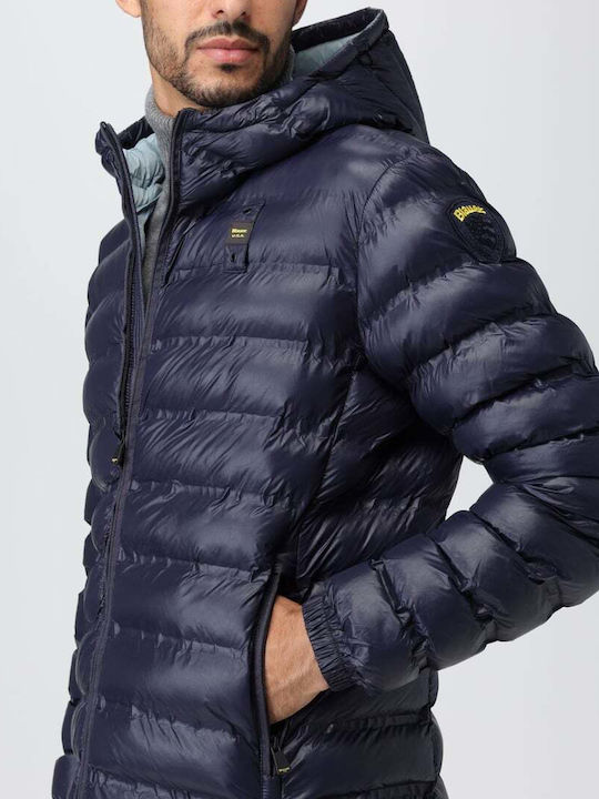 Blauer Jacke Blau