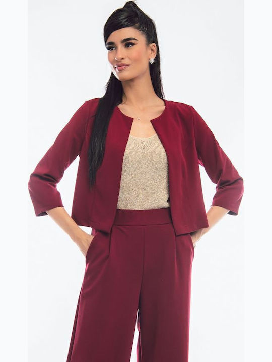 BelleFille Damen Blazer Burgundy