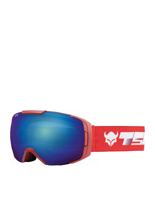 TSG Goggle One Ski- & Snowboardbrille Erwachsene Rot mit Linse in Rot Farbe