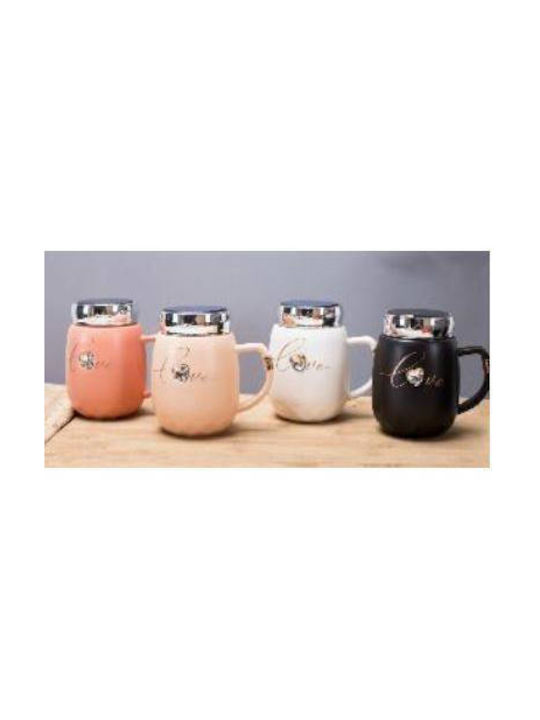 Κεραμική Κούπα Καπάκι Love 500ml