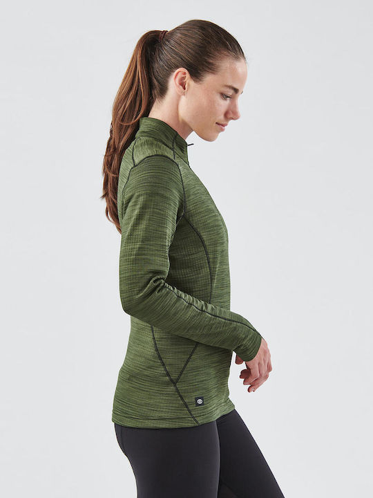 Stormtech Bluza termica pentru femei cu maneci lungi Verde