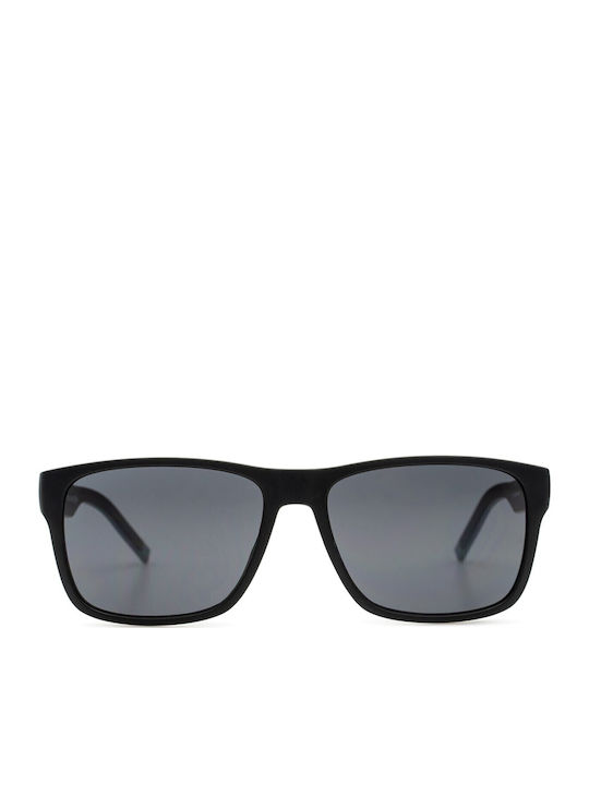 Tommy Hilfiger Men's Sunglasses with Black Horn-Rimmed Frame and Grey Lens TH1718/S 08A/IR