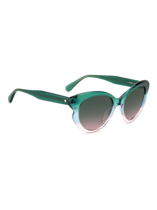 Kate Spade De damă Ochelari de soare cu Verde Din plastic Cadru și Verde Lentilă