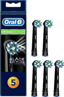 Oral-B Cross Action Electric Toothbrush Replacement Heads Black 325482 5pcs