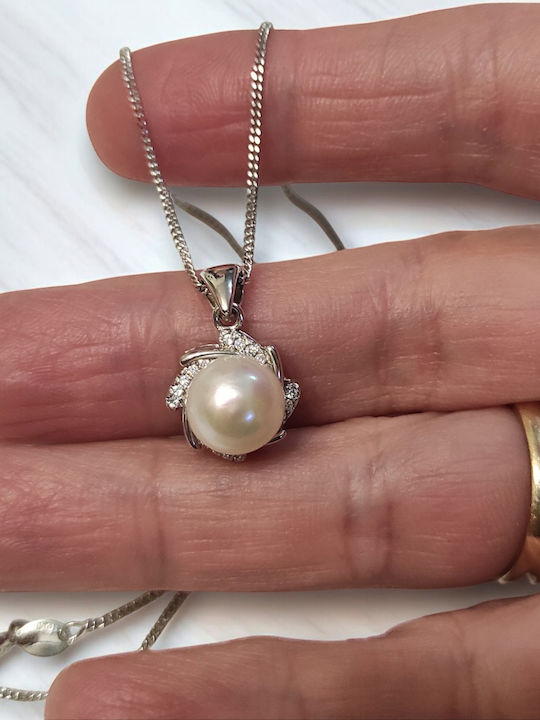 The Art of Beading Charm aus Silber mit Perlen & Zirkon
