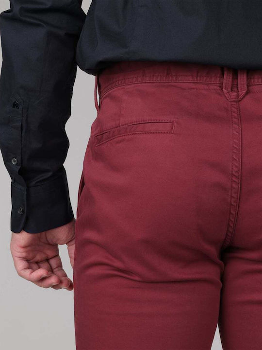 Hose Chino in Schlanker Passform Burgundisch
