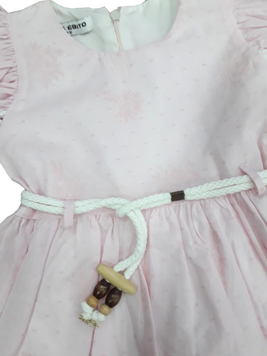Evita Children's Dress Pink, White