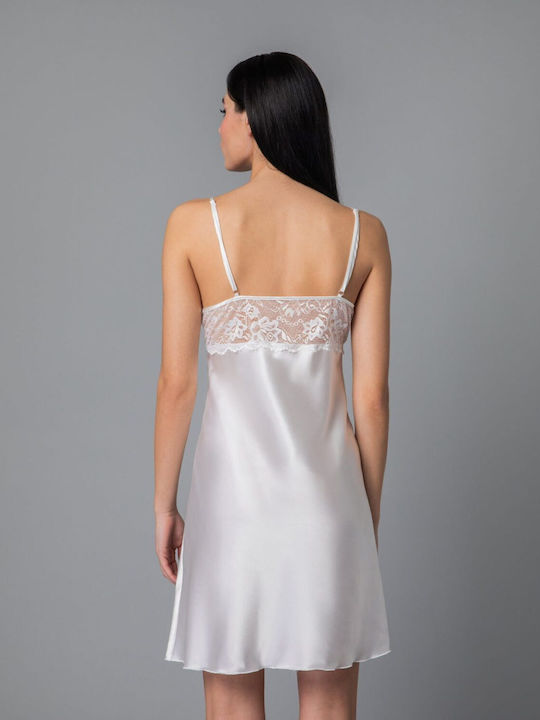 Milena by Paris Winter Satin Bridal Women's Nightdress Ivory Coast