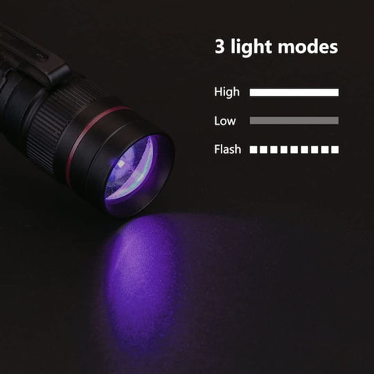 LED UV 1xAA Черен