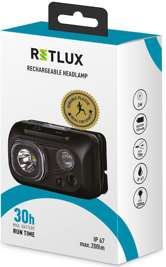 Retlux Презареждащ се Челник LED IP67 с Максимална Яркост 200лм Червен