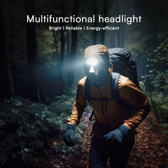 V-TAC Rechargeable Head Flash Light LED IP44 with Maximum Brightness 100lm