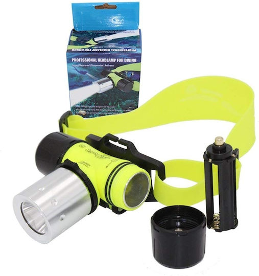 Diving Φακός Κατάδυσης Επαναφορτιζόμενος LED Κεφαλής με Φωτεινότητα 900lm για Βάθος έως 24m