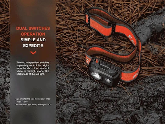 Fenix Lanternă Frontală LED IP66 cu Luminozitate Maximă 450lm roz