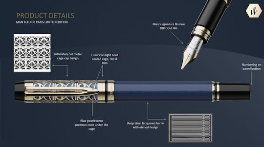 Waterman Edition Stilou De Scris Fine Din Aluminiu Cu Cerneală Roșie